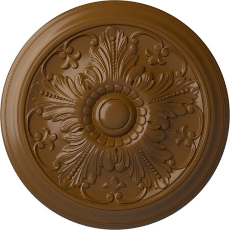 Ekena Millwork Vienna Ceiling Medallion (Fits Canopies up to 3 1/4"), Hand-Painted Smokey Topaz, 16 7/8"OD x 5/8"P CM17VISTF